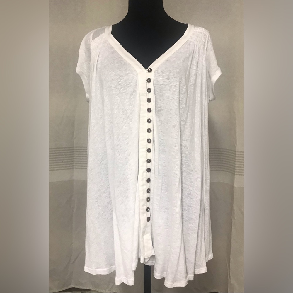NEW! Free People XS white button down top.
